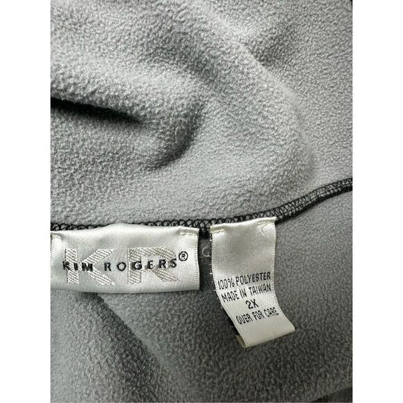 Kim Rogers Lightweight Jacket Gray Black Size 2X Barn Coat Button up - Picture 5 of 9